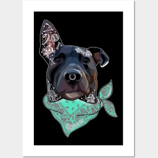Cool dog with tattoos Posters and Art
